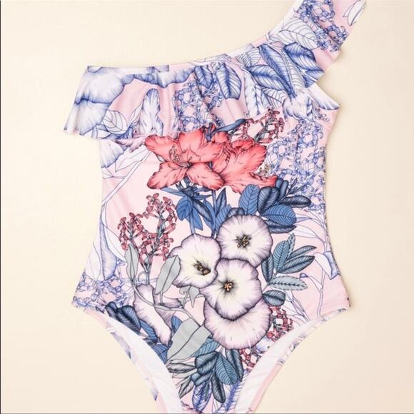 Mink Pink |  MOD CLOTH one piece one shoulder swimming suit Size S - Picture 2 of 12